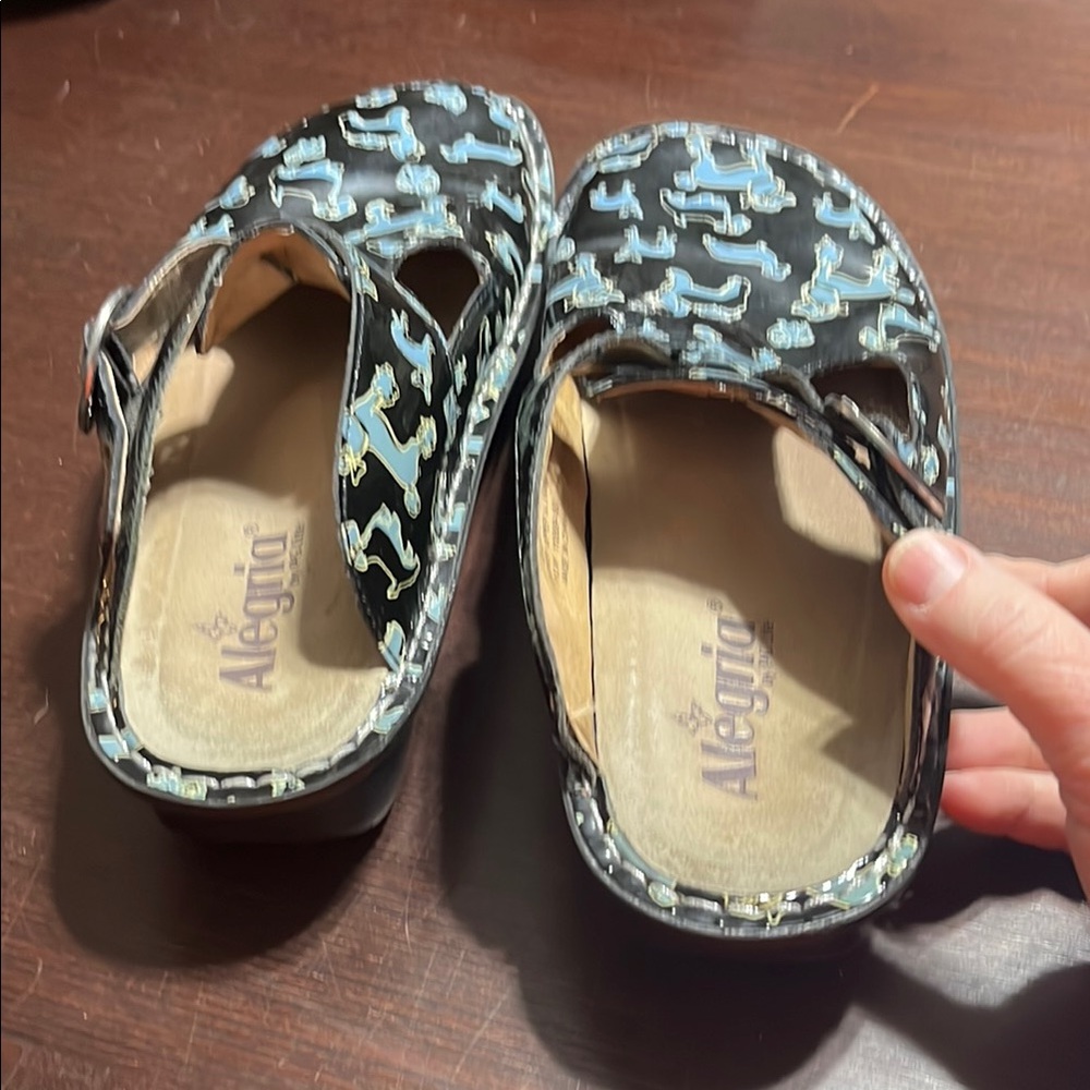 Alegria Black and Blue puppies clogs 41 - Picture 4 of 6